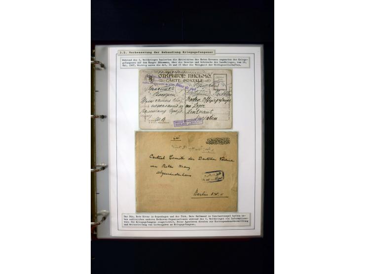 Rotes Kreuz: 1870/1990 (ca.), Ausstellungs-Sammlung "Eine Idee erobert die Welt" auf 60 Seiten plus Ergänzungsband mit 37 Sei