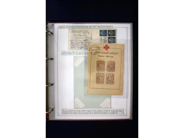 Rotes Kreuz: 1870/1990 (ca.), Ausstellungs-Sammlung "Eine Idee erobert die Welt" auf 60 Seiten plus Ergänzungsband mit 37 Sei
