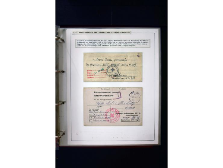 Rotes Kreuz: 1870/1990 (ca.), Ausstellungs-Sammlung "Eine Idee erobert die Welt" auf 60 Seiten plus Ergänzungsband mit 37 Sei