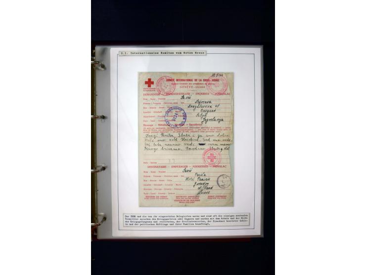 Rotes Kreuz: 1870/1990 (ca.), Ausstellungs-Sammlung "Eine Idee erobert die Welt" auf 60 Seiten plus Ergänzungsband mit 37 Sei