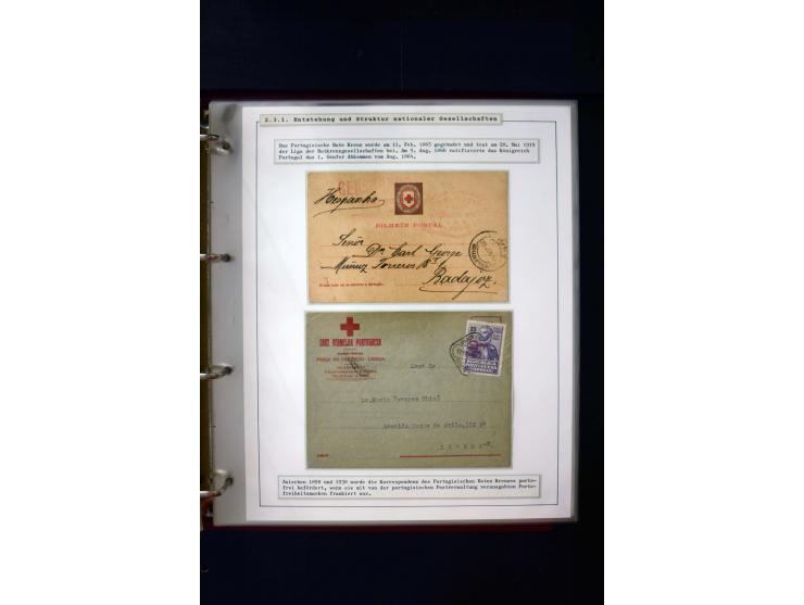Rotes Kreuz: 1870/1990 (ca.), Ausstellungs-Sammlung "Eine Idee erobert die Welt" auf 60 Seiten plus Ergänzungsband mit 37 Sei