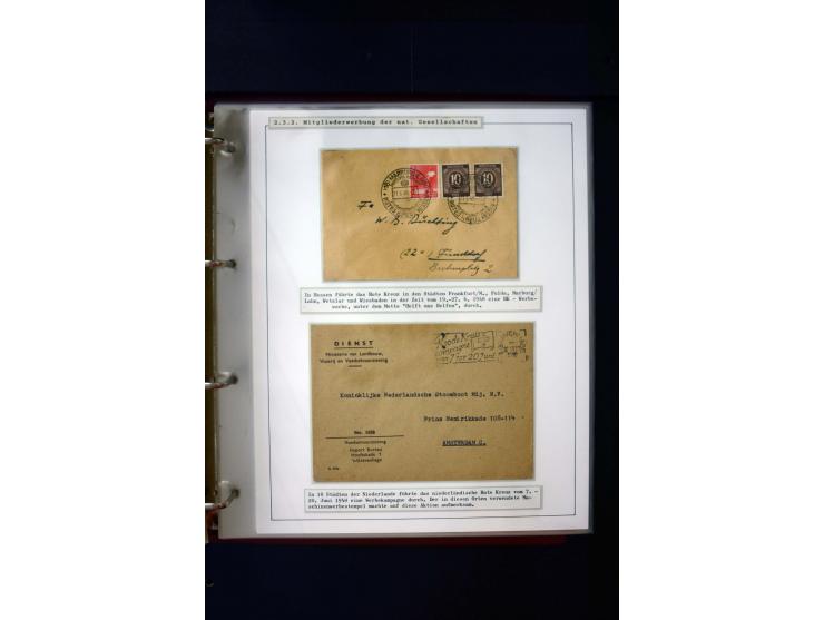 Rotes Kreuz: 1870/1990 (ca.), Ausstellungs-Sammlung "Eine Idee erobert die Welt" auf 60 Seiten plus Ergänzungsband mit 37 Sei