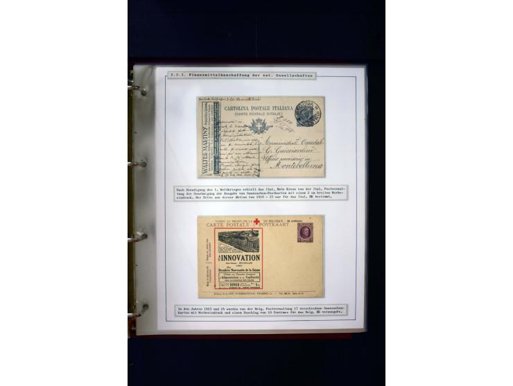 Rotes Kreuz: 1870/1990 (ca.), Ausstellungs-Sammlung "Eine Idee erobert die Welt" auf 60 Seiten plus Ergänzungsband mit 37 Sei