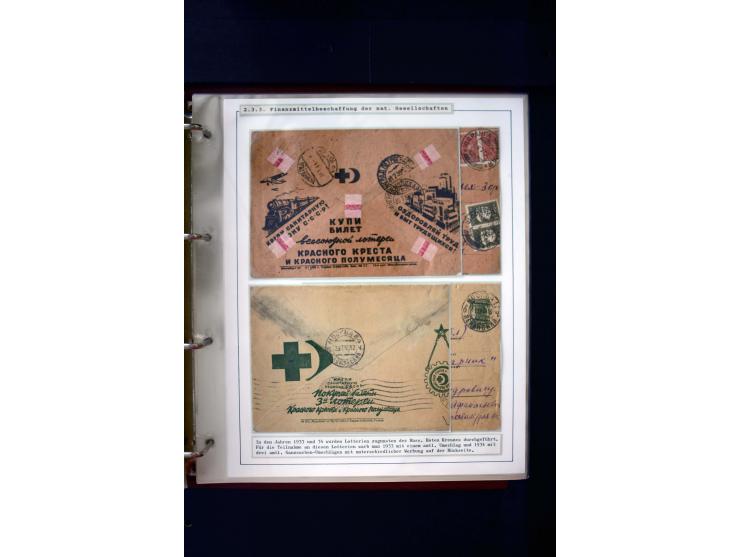 Rotes Kreuz: 1870/1990 (ca.), Ausstellungs-Sammlung "Eine Idee erobert die Welt" auf 60 Seiten plus Ergänzungsband mit 37 Sei