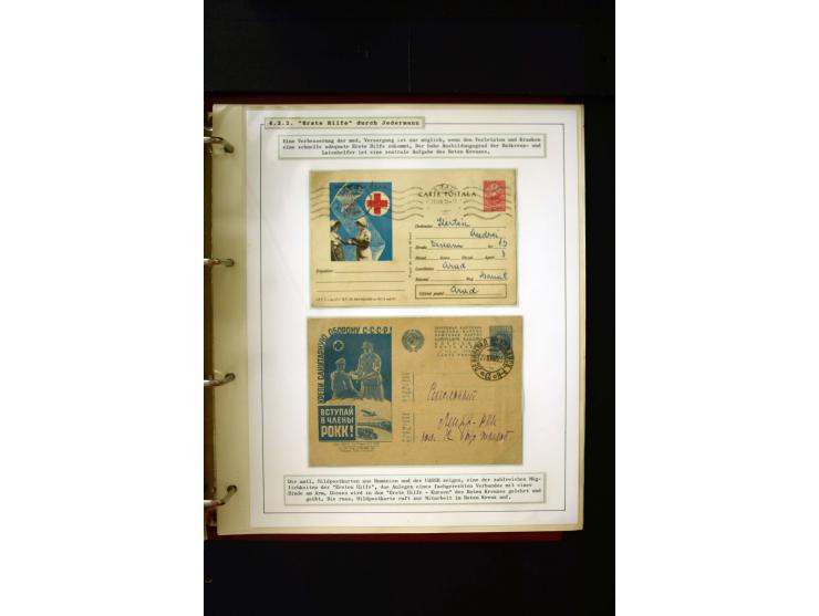 Rotes Kreuz: 1870/1990 (ca.), Ausstellungs-Sammlung "Eine Idee erobert die Welt" auf 60 Seiten plus Ergänzungsband mit 37 Sei