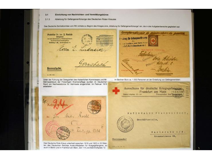 Rotes Kreuz: 1870/1990 (ca.), Ausstellungs-Sammlung "Eine Idee erobert die Welt" auf 60 Seiten plus Ergänzungsband mit 37 Sei