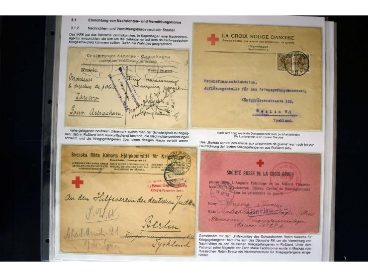 Rotes Kreuz: 1870/1990 (ca.), Ausstellungs-Sammlung "Eine Idee erobert die Welt" auf 60 Seiten plus Ergänzungsband mit 37 Sei