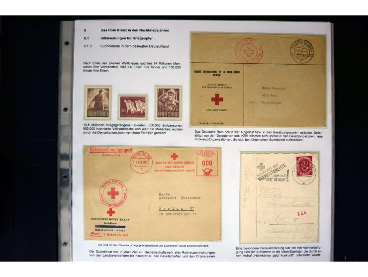 Rotes Kreuz: 1870/1990 (ca.), Ausstellungs-Sammlung "Eine Idee erobert die Welt" auf 60 Seiten plus Ergänzungsband mit 37 Sei