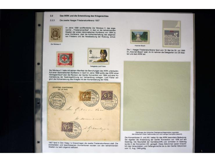 Rotes Kreuz: 1870/1990 (ca.), Ausstellungs-Sammlung "Eine Idee erobert die Welt" auf 60 Seiten plus Ergänzungsband mit 37 Sei
