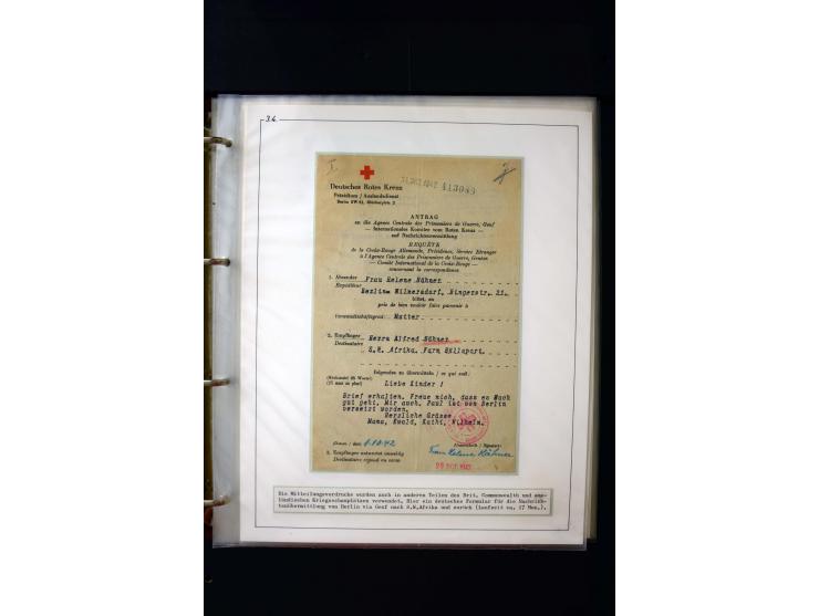 Rotes Kreuz: 1870/1990 (ca.), Ausstellungs-Sammlung "Eine Idee erobert die Welt" auf 60 Seiten plus Ergänzungsband mit 37 Sei