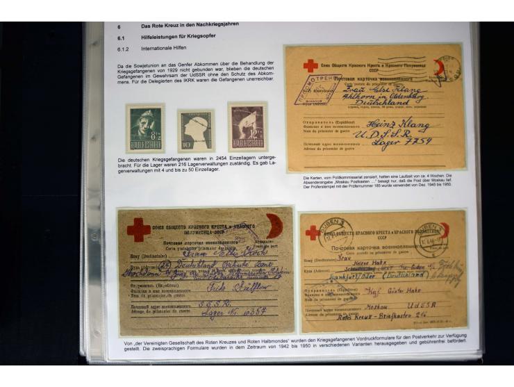 Rotes Kreuz: 1870/1990 (ca.), Ausstellungs-Sammlung "Eine Idee erobert die Welt" auf 60 Seiten plus Ergänzungsband mit 37 Sei