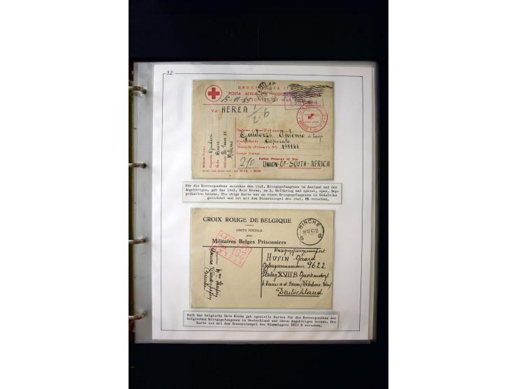 Rotes Kreuz: 1870/1990 (ca.), Ausstellungs-Sammlung "Eine Idee erobert die Welt" auf 60 Seiten plus Ergänzungsband mit 37 Sei