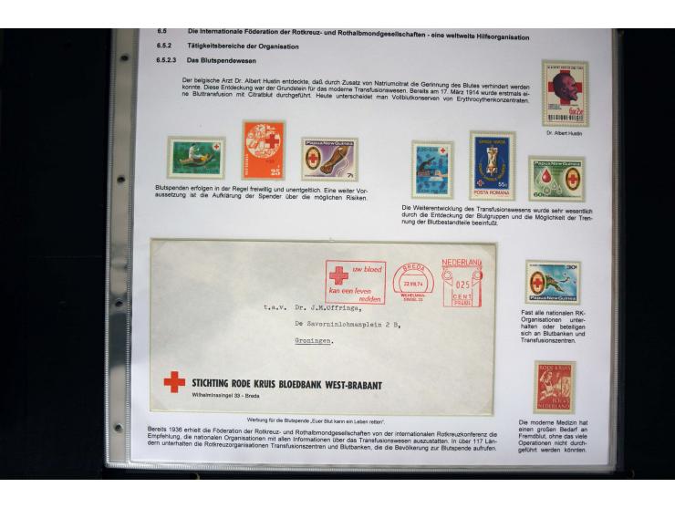 Rotes Kreuz: 1870/1990 (ca.), Ausstellungs-Sammlung "Eine Idee erobert die Welt" auf 60 Seiten plus Ergänzungsband mit 37 Sei