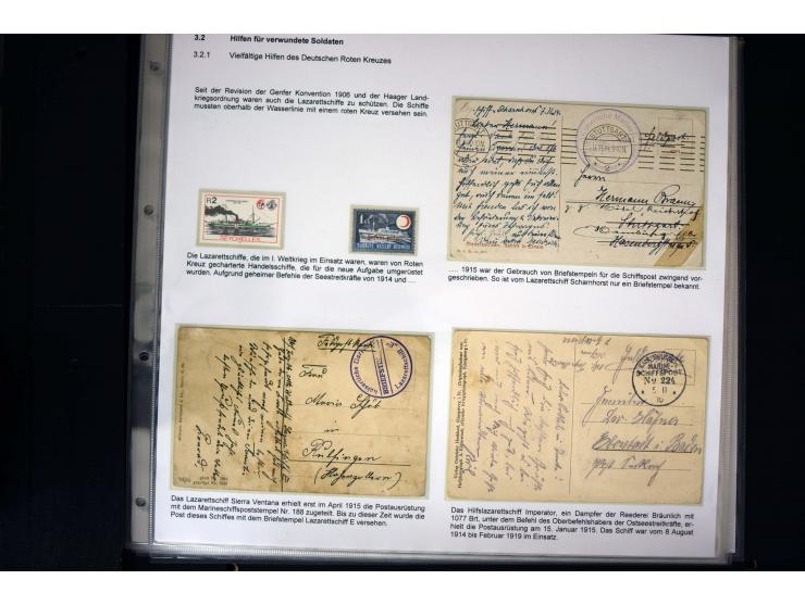 Rotes Kreuz: 1870/1990 (ca.), Ausstellungs-Sammlung "Eine Idee erobert die Welt" auf 60 Seiten plus Ergänzungsband mit 37 Sei