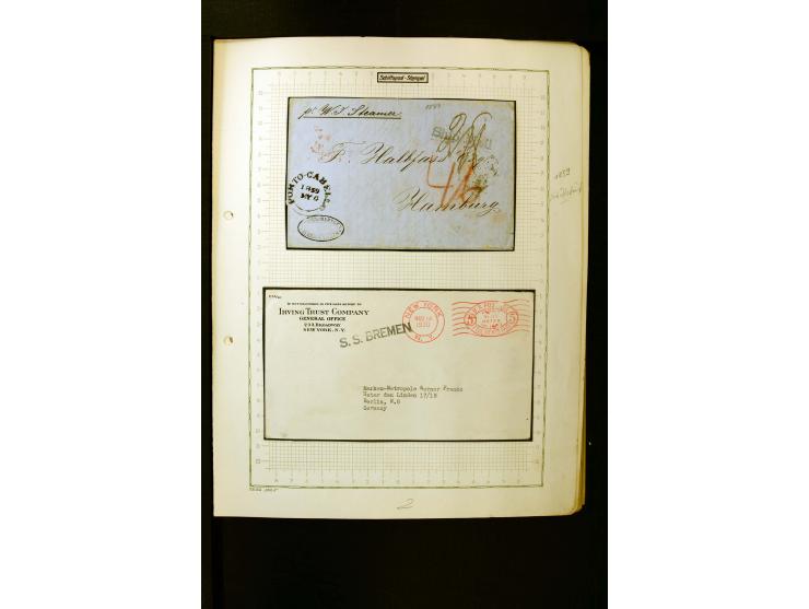 1862/1935, interessante Sammlung mit frühen Schiffspostmarken (u.a. Venezuela), Landungs- und Schiffspost-Stempel aus aller W