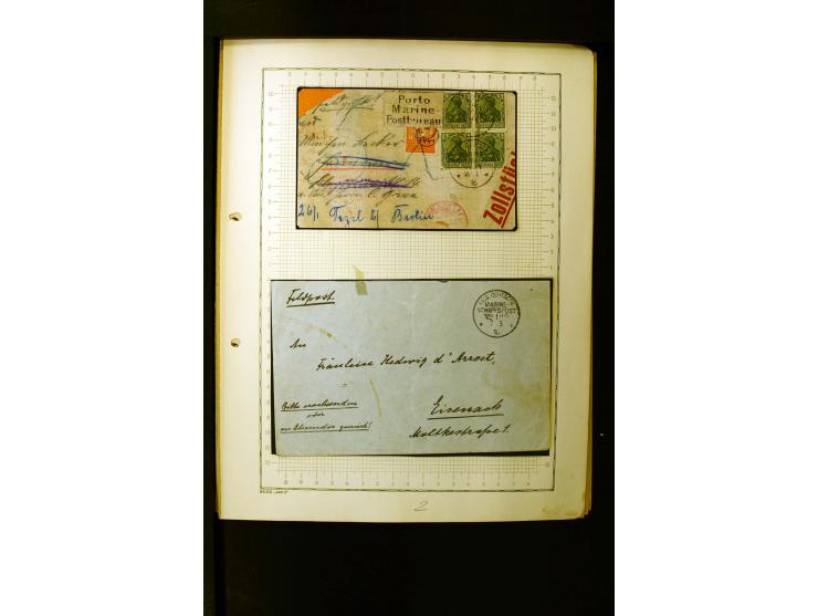 1862/1935, interessante Sammlung mit frühen Schiffspostmarken (u.a. Venezuela), Landungs- und Schiffspost-Stempel aus aller W