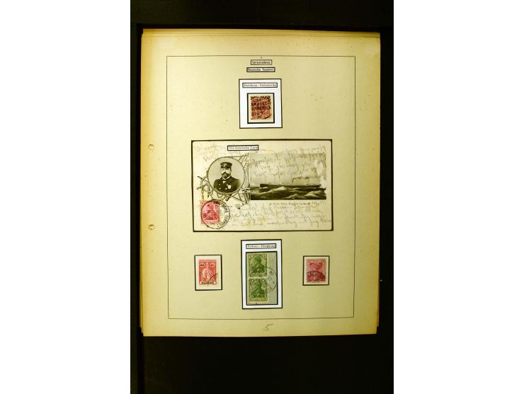 1862/1935, interessante Sammlung mit frühen Schiffspostmarken (u.a. Venezuela), Landungs- und Schiffspost-Stempel aus aller W
