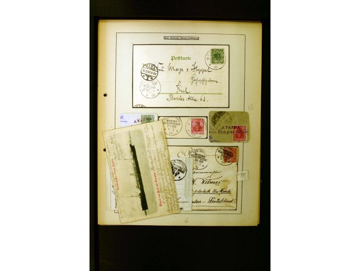 1862/1935, interessante Sammlung mit frühen Schiffspostmarken (u.a. Venezuela), Landungs- und Schiffspost-Stempel aus aller W