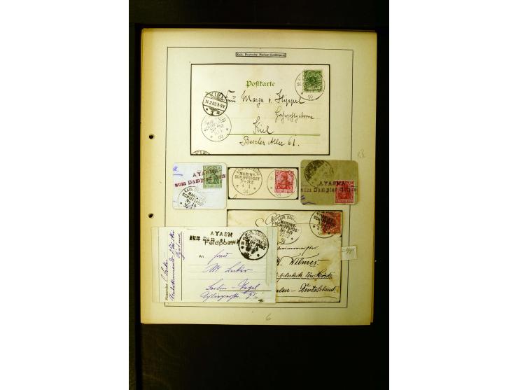 1862/1935, interessante Sammlung mit frühen Schiffspostmarken (u.a. Venezuela), Landungs- und Schiffspost-Stempel aus aller W