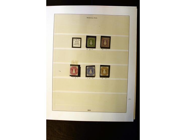 Baden bis Württemberg, ungebrauchte und gestempelte reichhaltige Sammlung mit u.a. Baden Mi.-NBr. 1a, Hannover Nr. 18, Sachse
