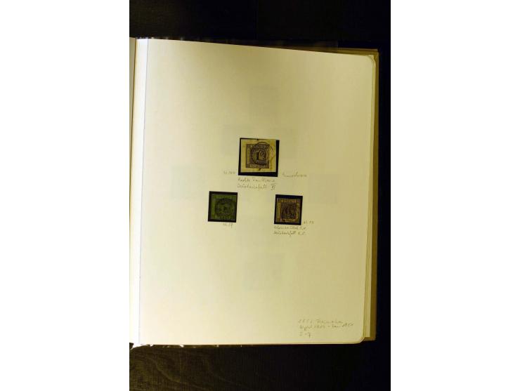 1851/68, gestempelte Sammlung in 2 Borek-Alben, teils mehrfach und nach Farben gesammelt, dabei u.a. voll-bis breitrandige 1a