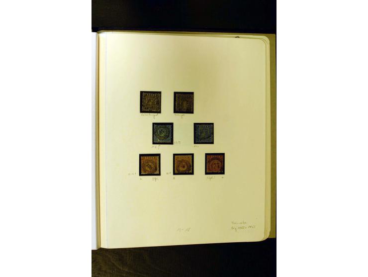 1851/68, gestempelte Sammlung in 2 Borek-Alben, teils mehrfach und nach Farben gesammelt, dabei u.a. voll-bis breitrandige 1a