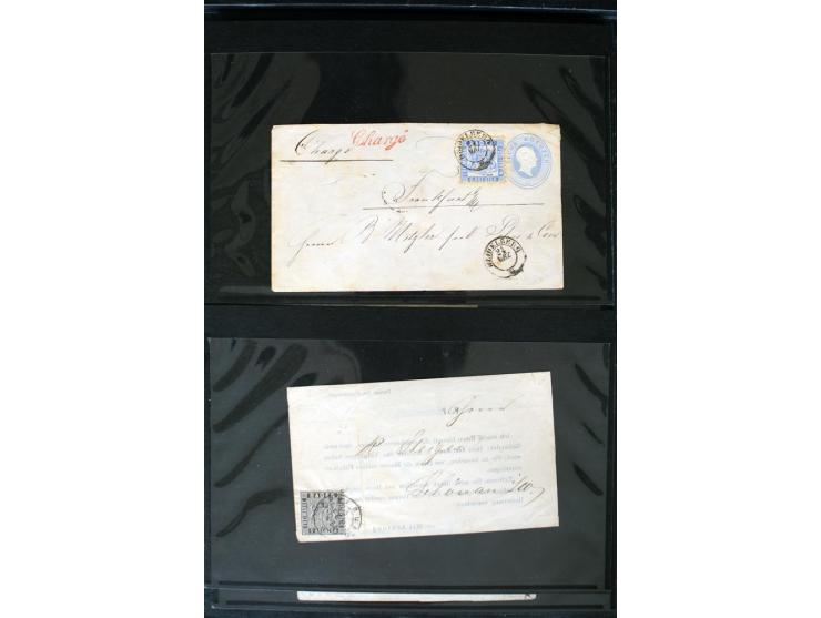 1851/67, ungebrauchte und gestempelte Sammlung ab Mi.-Nr. 1 mit einigen schönen Briefstücken und Briefen, dabei Farben, Paare