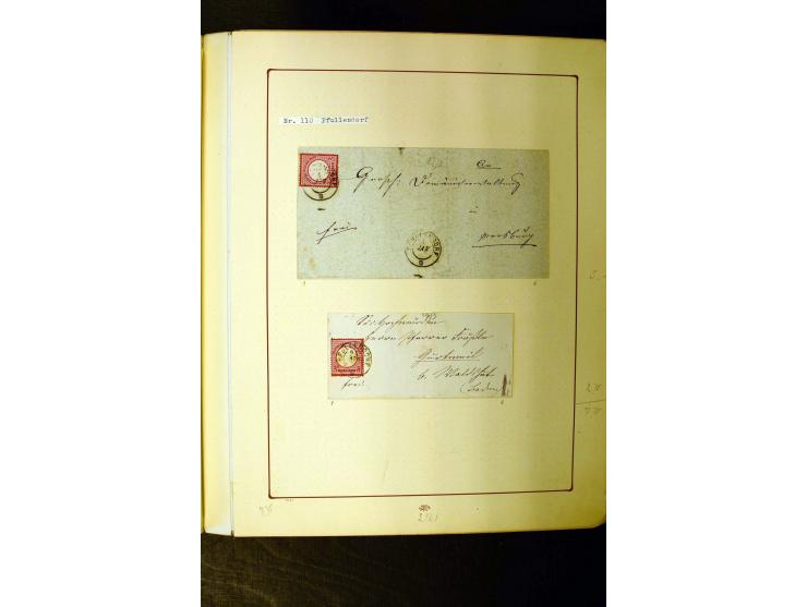 NUMMERN- UND ORTSSTEMPEL: Dreibändiger Sammlungsteil einer alten Vorkriegssammlung, beinhaltend die Nummern 50-63 und 99-120 