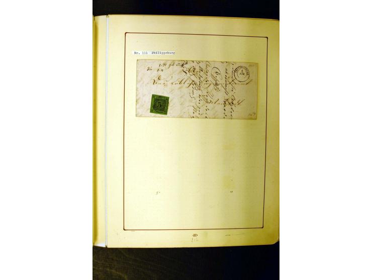 NUMMERN- UND ORTSSTEMPEL: Dreibändiger Sammlungsteil einer alten Vorkriegssammlung, beinhaltend die Nummern 50-63 und 99-120 