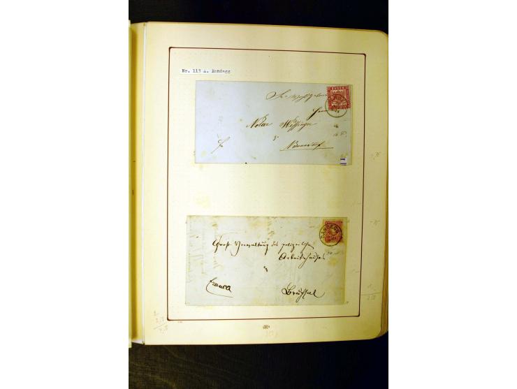 NUMMERN- UND ORTSSTEMPEL: Dreibändiger Sammlungsteil einer alten Vorkriegssammlung, beinhaltend die Nummern 50-63 und 99-120 