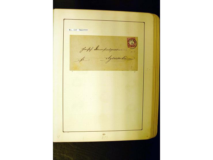 NUMMERN- UND ORTSSTEMPEL: Dreibändiger Sammlungsteil einer alten Vorkriegssammlung, beinhaltend die Nummern 50-63 und 99-120 