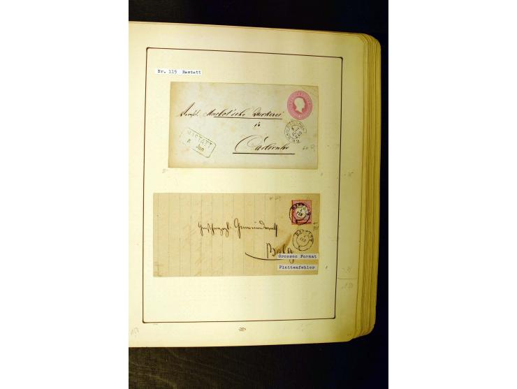 NUMMERN- UND ORTSSTEMPEL: Dreibändiger Sammlungsteil einer alten Vorkriegssammlung, beinhaltend die Nummern 50-63 und 99-120 