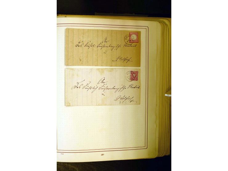 NUMMERN- UND ORTSSTEMPEL: Dreibändiger Sammlungsteil einer alten Vorkriegssammlung, beinhaltend die Nummern 50-63 und 99-120 