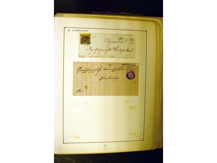 NUMMERN- UND ORTSSTEMPEL: Dreibändiger Sammlungsteil einer alten Vorkriegssammlung, beinhaltend die Nummern 50-63 und 99-120 