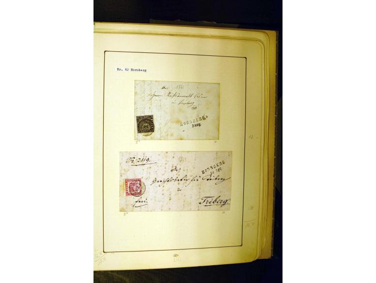 NUMMERN- UND ORTSSTEMPEL: Dreibändiger Sammlungsteil einer alten Vorkriegssammlung, beinhaltend die Nummern 50-63 und 99-120 