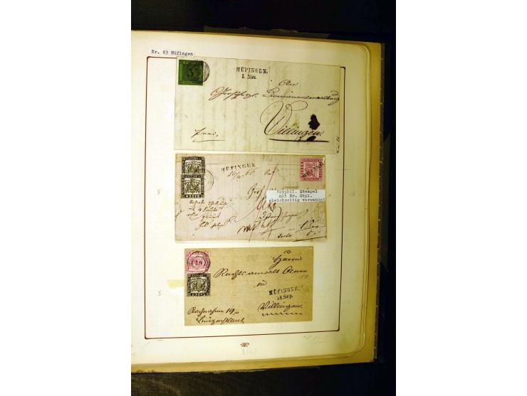 NUMMERN- UND ORTSSTEMPEL: Dreibändiger Sammlungsteil einer alten Vorkriegssammlung, beinhaltend die Nummern 50-63 und 99-120 