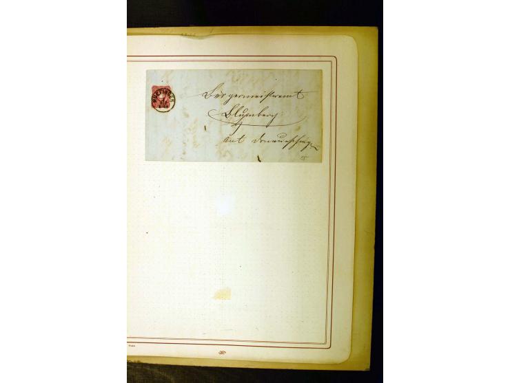 NUMMERN- UND ORTSSTEMPEL: Dreibändiger Sammlungsteil einer alten Vorkriegssammlung, beinhaltend die Nummern 50-63 und 99-120 