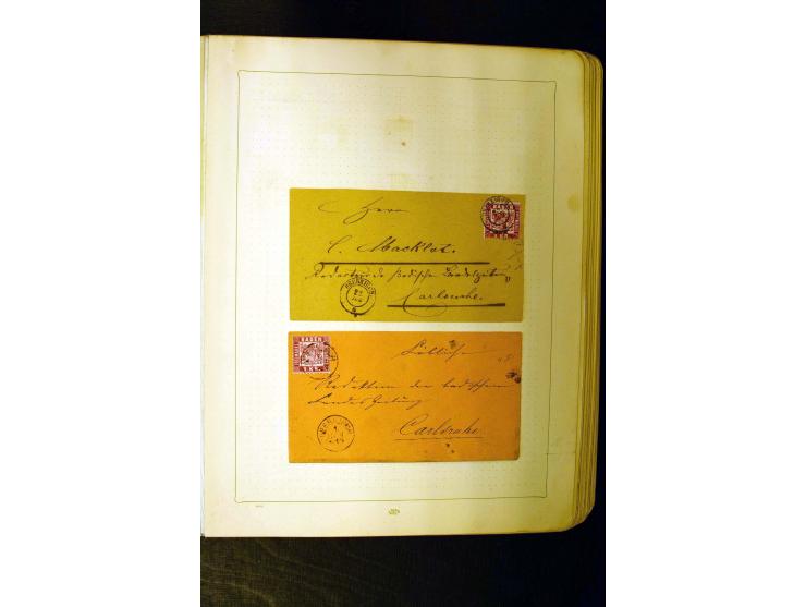 NUMMERN- UND ORTSSTEMPEL: Dreibändiger Sammlungsteil einer alten Vorkriegssammlung, beinhaltend die Nummern 50-63 und 99-120 
