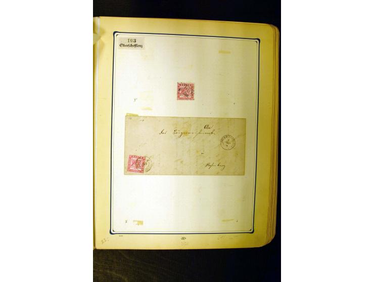 NUMMERN- UND ORTSSTEMPEL: Dreibändiger Sammlungsteil einer alten Vorkriegssammlung, beinhaltend die Nummern 50-63 und 99-120 