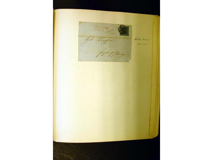 NUMMERN- UND ORTSSTEMPEL: Dreibändiger Sammlungsteil einer alten Vorkriegssammlung, beinhaltend die Nummern 50-63 und 99-120 