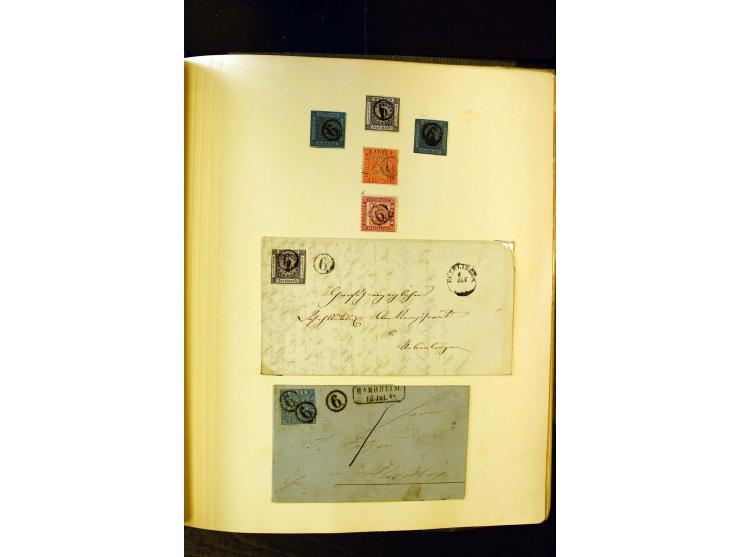 UHRRADSTEMPEL: Teil einer uralten Stempel-Sammlung mit den Nummern "1" bis "29", mit rd. 70 Briefen sowie zahlreichen Einzelm