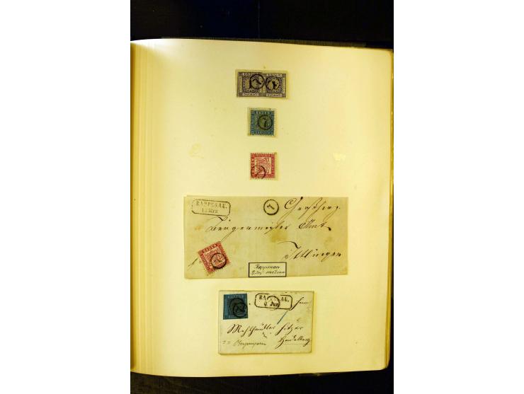 UHRRADSTEMPEL: Teil einer uralten Stempel-Sammlung mit den Nummern "1" bis "29", mit rd. 70 Briefen sowie zahlreichen Einzelm