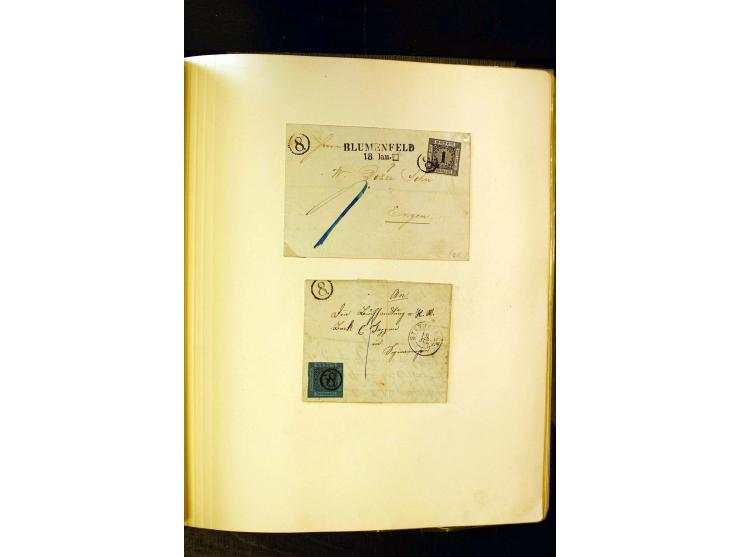 UHRRADSTEMPEL: Teil einer uralten Stempel-Sammlung mit den Nummern "1" bis "29", mit rd. 70 Briefen sowie zahlreichen Einzelm