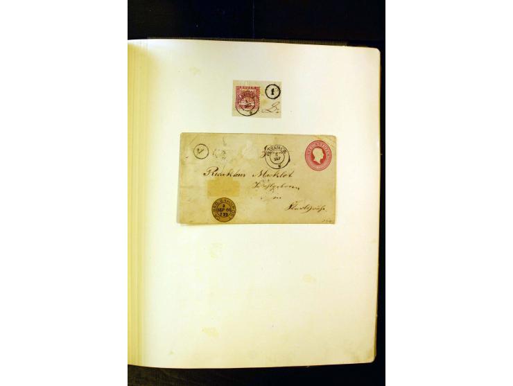 UHRRADSTEMPEL: Teil einer uralten Stempel-Sammlung mit den Nummern "1" bis "29", mit rd. 70 Briefen sowie zahlreichen Einzelm
