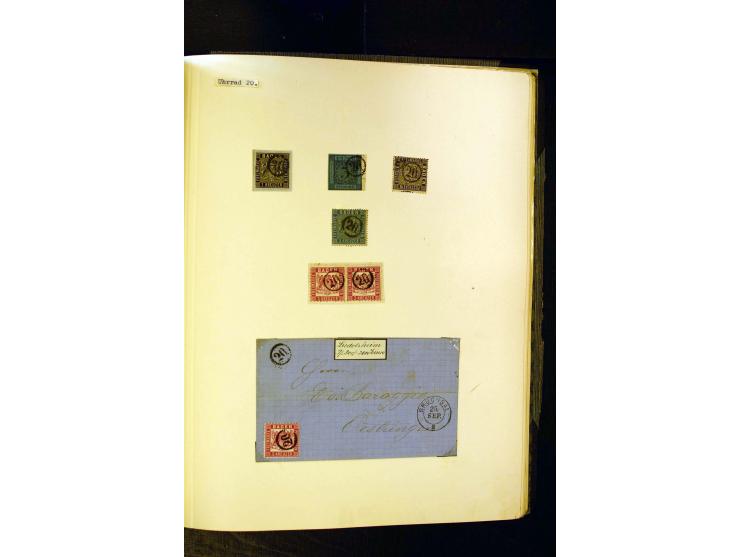 UHRRADSTEMPEL: Teil einer uralten Stempel-Sammlung mit den Nummern "1" bis "29", mit rd. 70 Briefen sowie zahlreichen Einzelm
