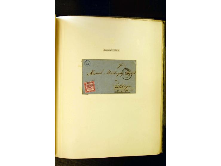 UHRRADSTEMPEL: Teil einer uralten Stempel-Sammlung mit den Nummern "1" bis "29", mit rd. 70 Briefen sowie zahlreichen Einzelm
