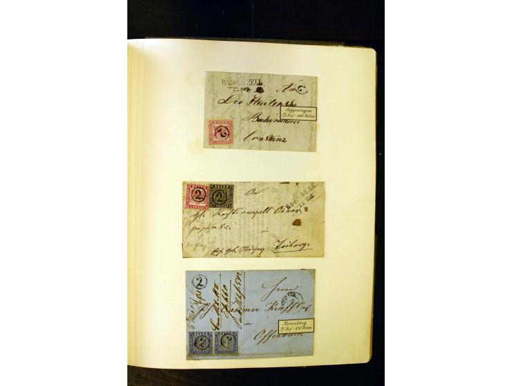 UHRRADSTEMPEL: Teil einer uralten Stempel-Sammlung mit den Nummern "1" bis "29", mit rd. 70 Briefen sowie zahlreichen Einzelm