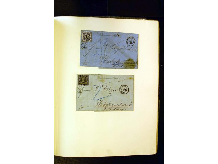 UHRRADSTEMPEL: Teil einer uralten Stempel-Sammlung mit den Nummern "1" bis "29", mit rd. 70 Briefen sowie zahlreichen Einzelm