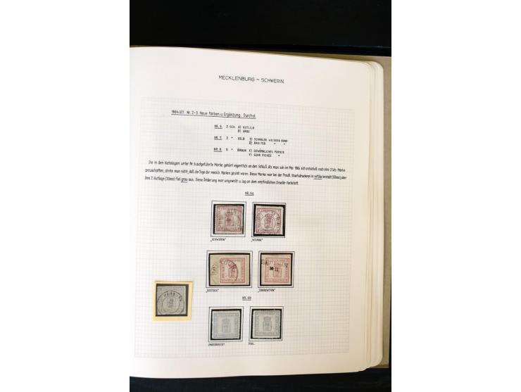 1856/67, wunderschöne kleine spezialisierte Sammlung, gestempelt, vielfach auf Briefstücken und Briefen, darin enthalten u.a.
