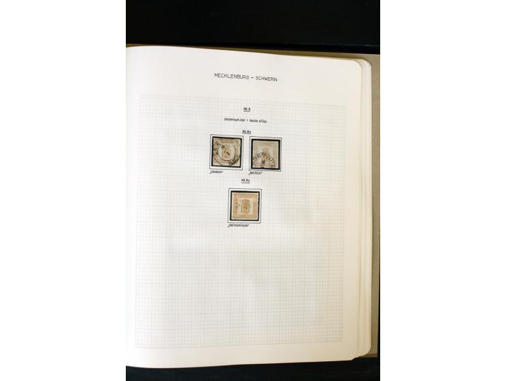 1856/67, wunderschöne kleine spezialisierte Sammlung, gestempelt, vielfach auf Briefstücken und Briefen, darin enthalten u.a.